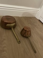 Copper Pots Saucepan And Milk