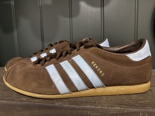 Rare Vintage Adidas Rekord Men’s Suede Trainers UK Size 9.5 Brown & Blue