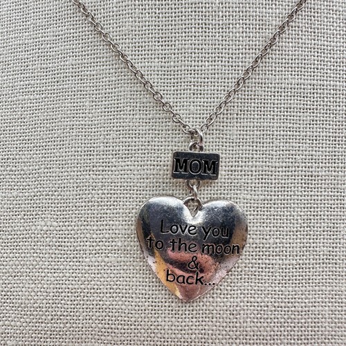 Vintage 90s mom heart - mom, necklace