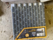 House Of mosaics Grey Gloss Stick On Wall Tiles 14 Sheets 298mm X 298mm X  6mm