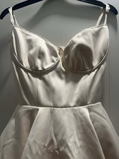 House of CB White Satin Mini