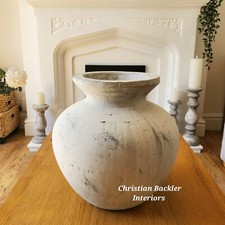 Large Rustic Ceramic Vase Aged