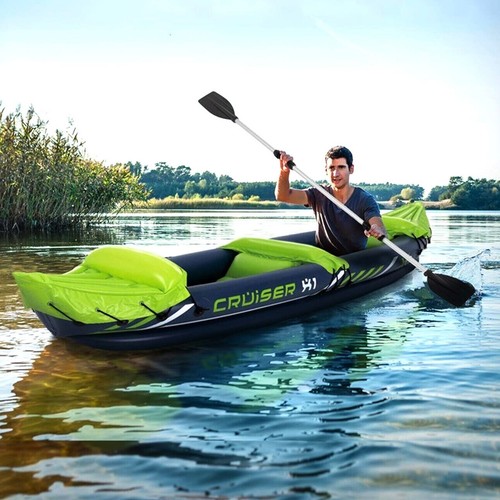 Person man inflatable kayak - person,