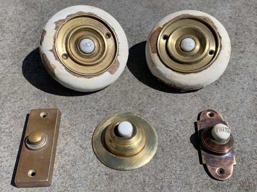 Vintage door bell push button - vintage,