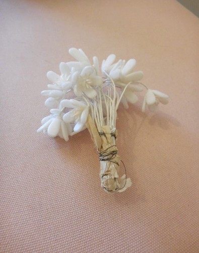 Antique wax flowers 1920s 30s - antique, 1920s,
