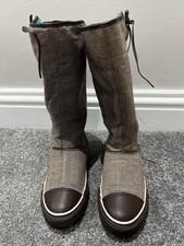 Converse Brown Tartan Mid Calf