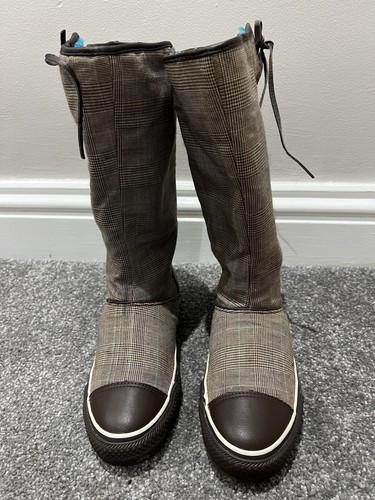 Converse brown tartan mid calf - converse,