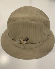 Vintage Burberry Women’s Beige Cream Nova Check Logo Bucket Hat Sz S EXC