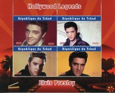 Chad Elvis Presley Stamps 2020 CTO Music Famous People Celebrities 4v M/S