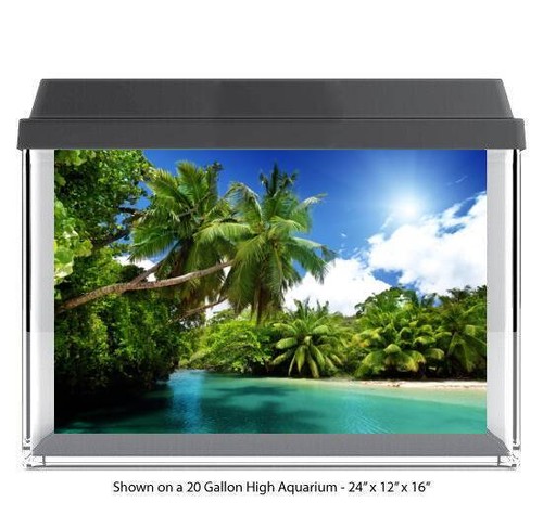 Tropical lagoon polyester - tropical,