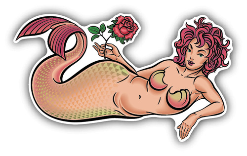Mermaid old school tattoo car - old,