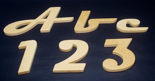 Wooden letters and - wooden,