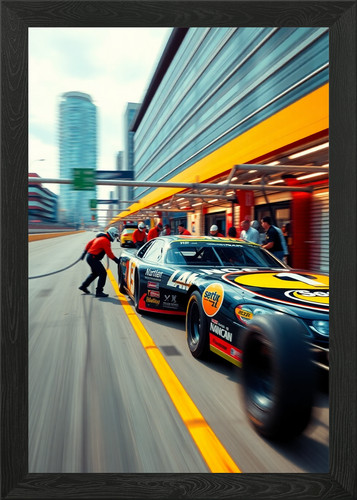 Nascar stock car - stock, framed