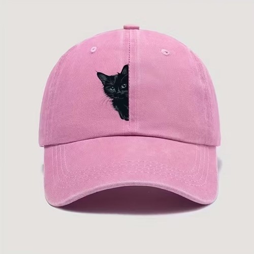 Black cat hat - black,