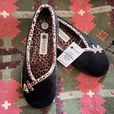 Pavers Ladies Black & Leopard