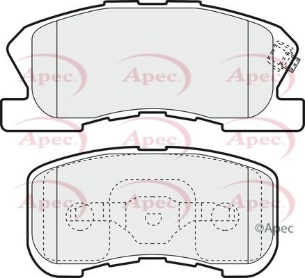 Apec front brake pad set - apec,