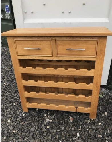 Solid oak wine rack with - solid,