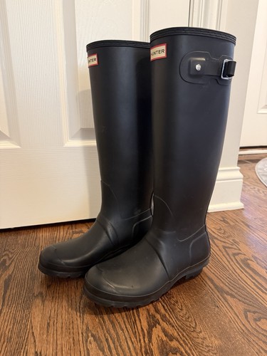 Hunter tall rain boots black - boots,