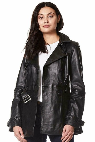 Women real leather black - real,