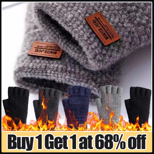 Thermal fingerless gloves mens - fingerless,