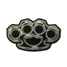 Embroidered Brass Knuckles Sew or Iron on Patch Biker Patch