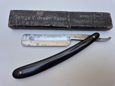 George V Crown Vintage  Straight Razor 11/16th for restoration Sheffield 
