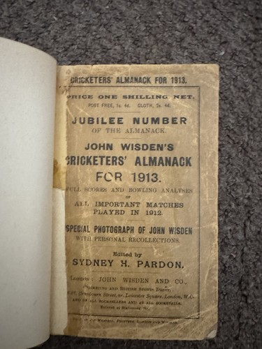 Wisden cricketers almanack - wisden, cricketers'