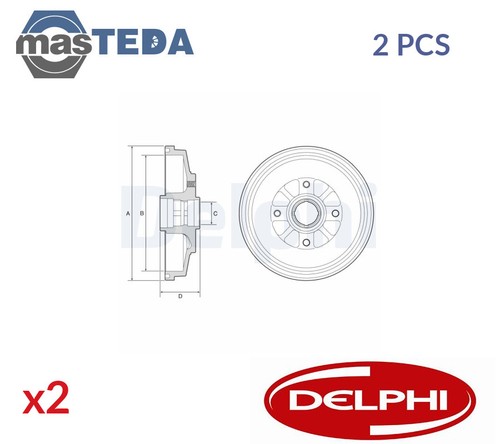 Bf577 brake drum pair - pair, rear