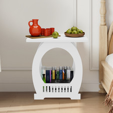 Bedside Table White Cabinet