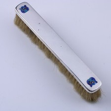 Liberty & Co Archibald Knox Arts & Crafts silver & enamel brush