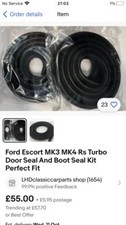 Ford Escort MK3 MK4 Cabriolet Door Seal & Boot Seal Kit Perfect Fit Great Price