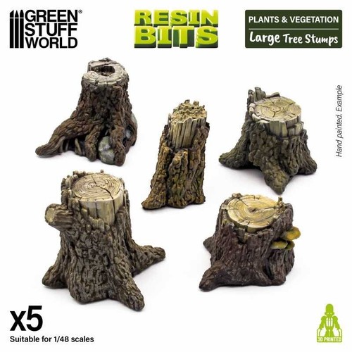 Tree stumps resin dioramas - tree, resin,