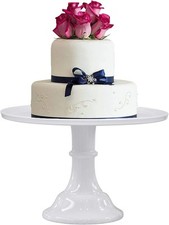 Round Cake Stand White 11"