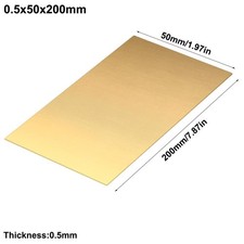 Multiple Sizes Brass Sheet 0.5mm 0.8mm 1mm Brass Plate New Brass Plate Sheet