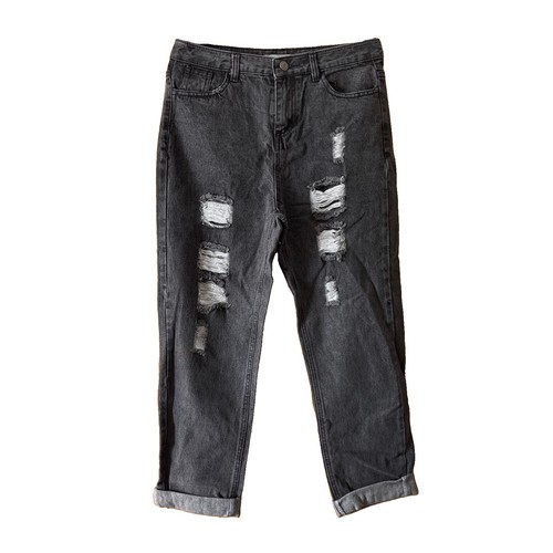 Urban mist grey distressed mom - distressed,