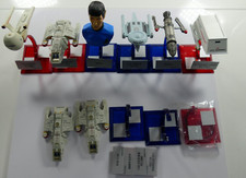 Star Trek The Next Generation Furuta Selection of 8 Ships and stands used