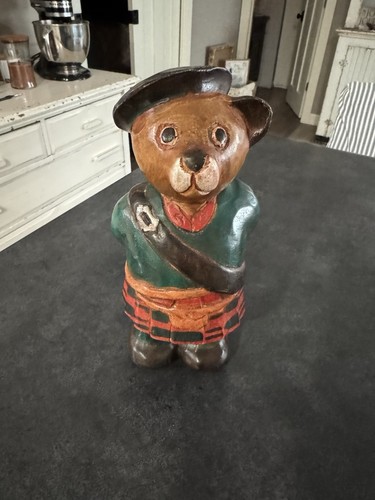 Handcrafted wooden teddy - wooden,