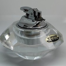 Vintage Retro Glass Crystal Table Lighter *NO SPARKS* MADE IN JAPAN 