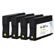 4 Yellow Ink Cartridges for HP