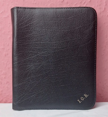 Black real leather - real, vintage