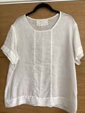 GRIZAS white linen top size