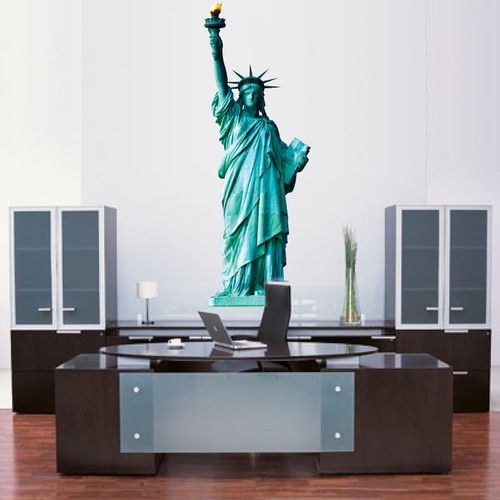 Statue liberty wall - liberty,