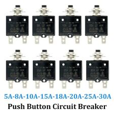 High Quality 125 250VAC/50VDC Push Button Circuit Breaker with Manual Reset