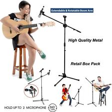 Adjustable Microphone Stand Boom Arm Holder & Mic Clip Stage Studio party Tripod