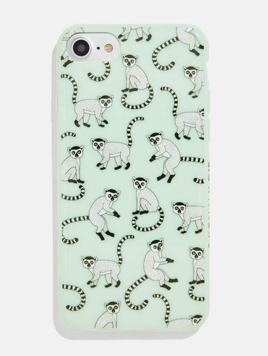 Racoon animal print mint green - animal,