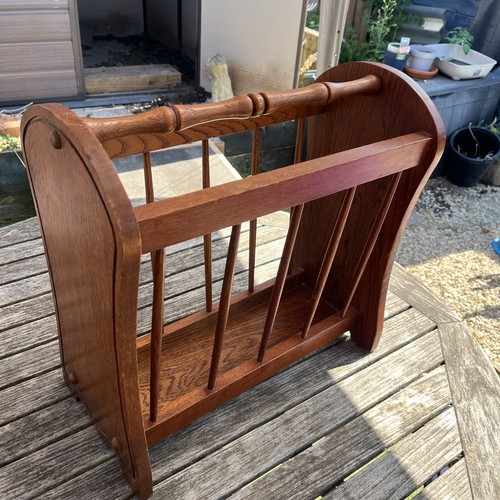 Vintage warm oak magazine - oak, rack