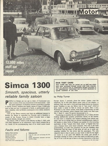 Simca 1300 original - 1300, 1966