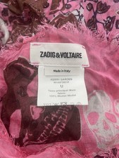 Zadig & Voltaire Women's Scull Scarf Pink/Brown/Beige Size One Size