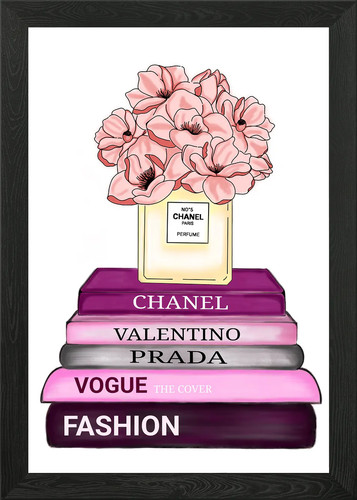 Chanel fashion books - fashion, framed