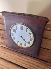 Vintage oversized travelling clock for spares, repairs or restoration.